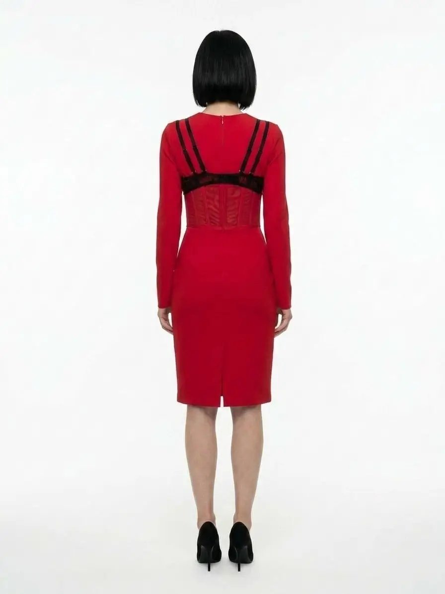 Dolce &amp; Gabbana Sample Sale | Dolce &amp; Gabbana Bordeaux Elastane Cocktail Dress - | Designer outlet