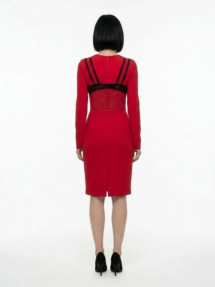 Dolce &amp; Gabbana Sample Sale | Dolce &amp; Gabbana Bordeaux Elastane Cocktail Dress - | Designer outlet