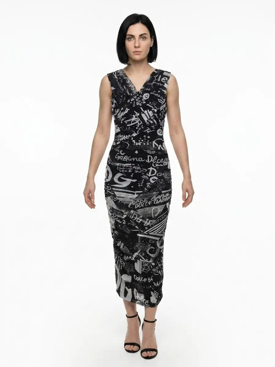 Dolce &amp; Gabbana Sample Sale | Dolce &amp; Gabbana Bicolor Elastane Casual Dress - | Designer outlet