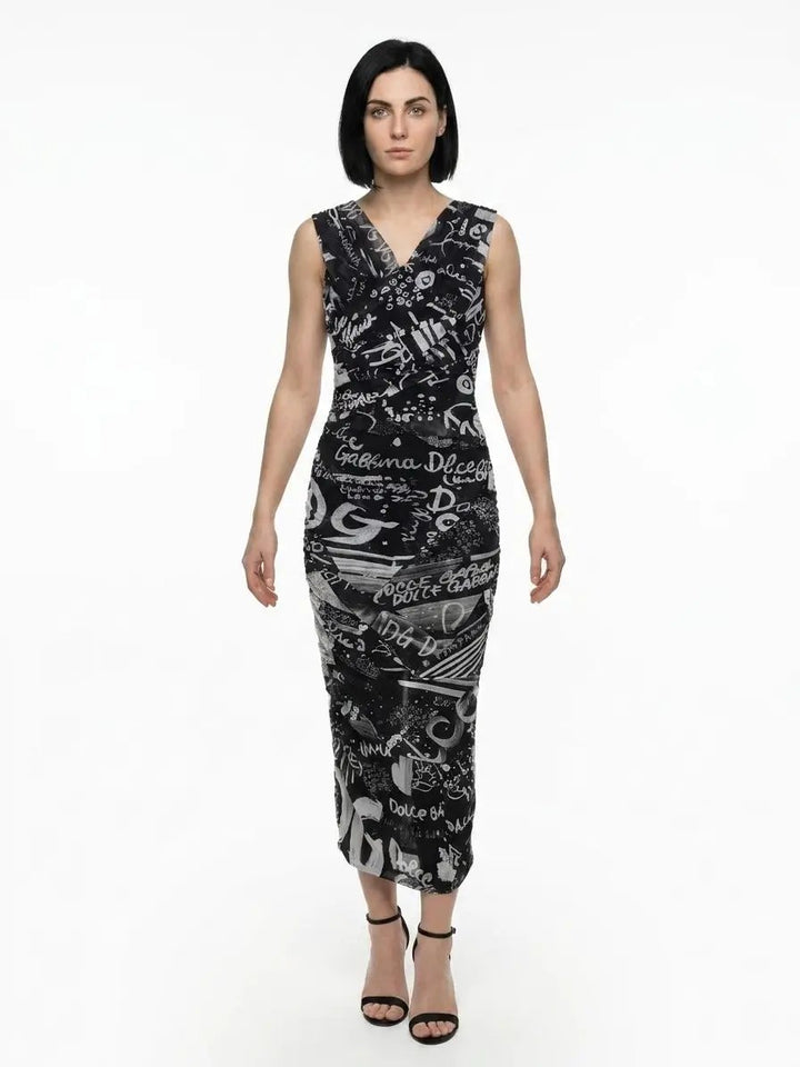 Dolce &amp; Gabbana Sample Sale | Dolce &amp; Gabbana Bicolor Elastane Casual Dress - | Designer outlet