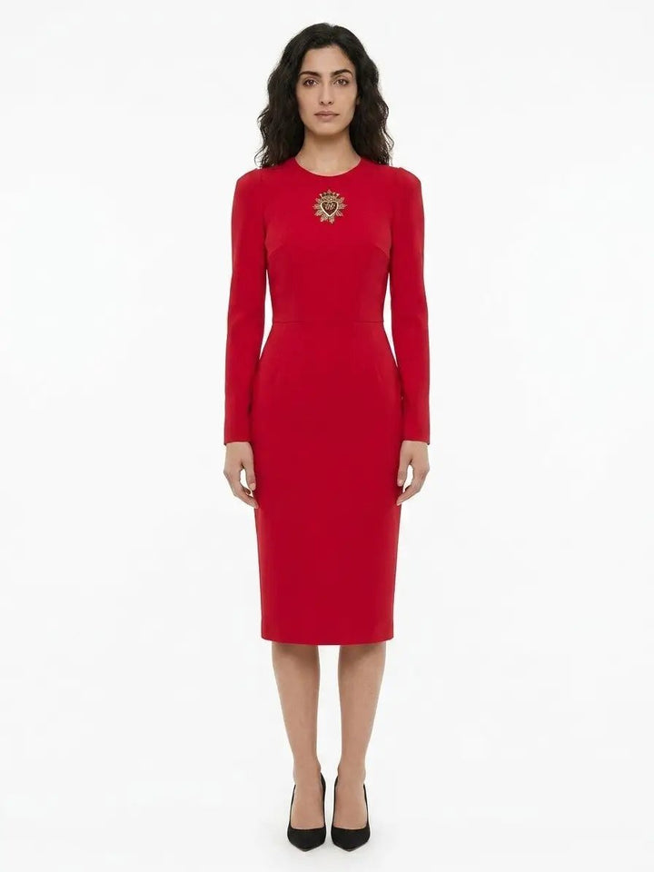 Dolce &amp; Gabbana Sample Sale | Dolce &amp; Gabbana Red Acetate Casual Dress - | Designer outlet