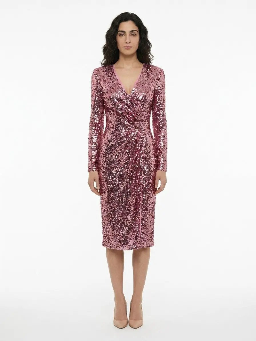 Dolce &amp; Gabbana Sample Sale | Dolce &amp; Gabbana Pink Elastane Cocktail Dress - | Designer outlet