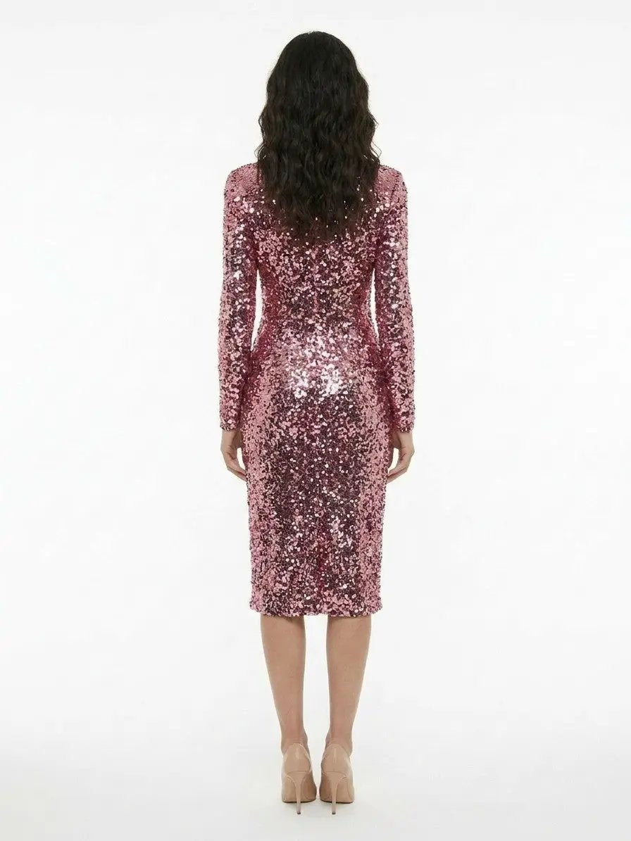 Dolce &amp; Gabbana Sample Sale | Dolce &amp; Gabbana Pink Elastane Cocktail Dress - | Designer outlet
