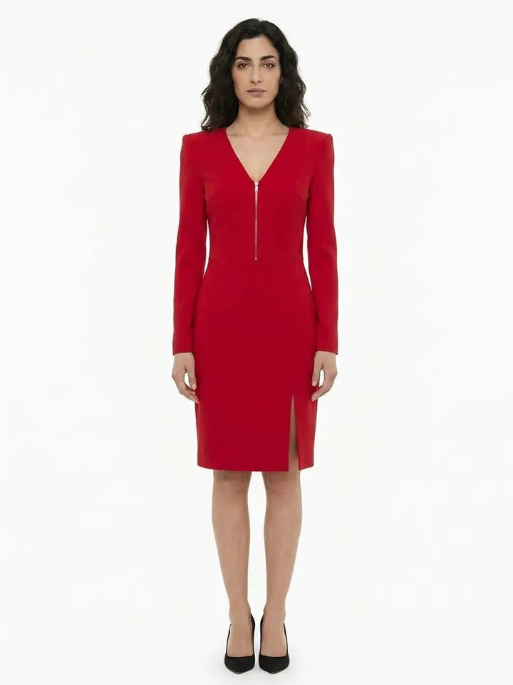 Dolce &amp; Gabbana Sample Sale | Dolce &amp; Gabbana Red Cotton Cocktail Dress - | Designer outlet