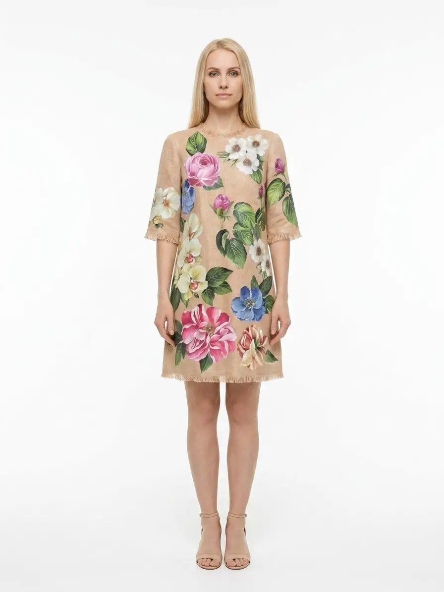 Dolce &amp; Gabbana Sample Sale | Dolce &amp; Gabbana Multicolor Cotton Casual Dress - | Designer outlet