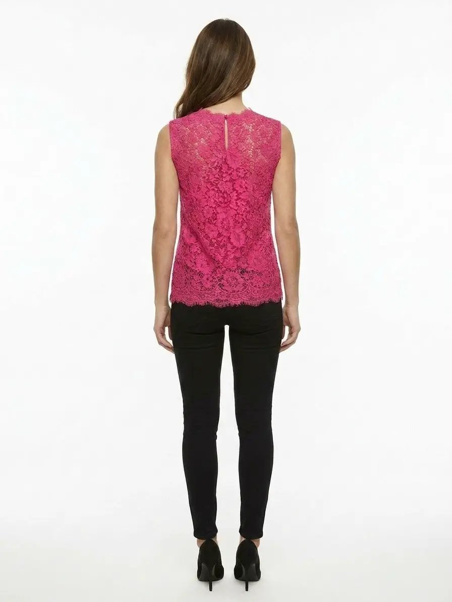 Dolce &amp; Gabbana Sample Sale | Dolce &amp; Gabbana Pink Cotton Sleeveles T-Shirt - | Designer outlet