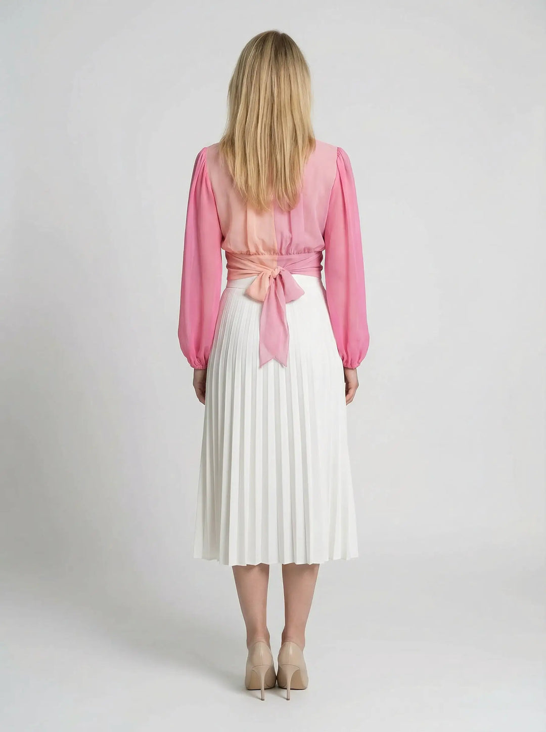 Dolce &amp; Gabbana Sample Sale | Dolce &amp; Gabbana Pink Silk Midi Skirt - | Designer outlet