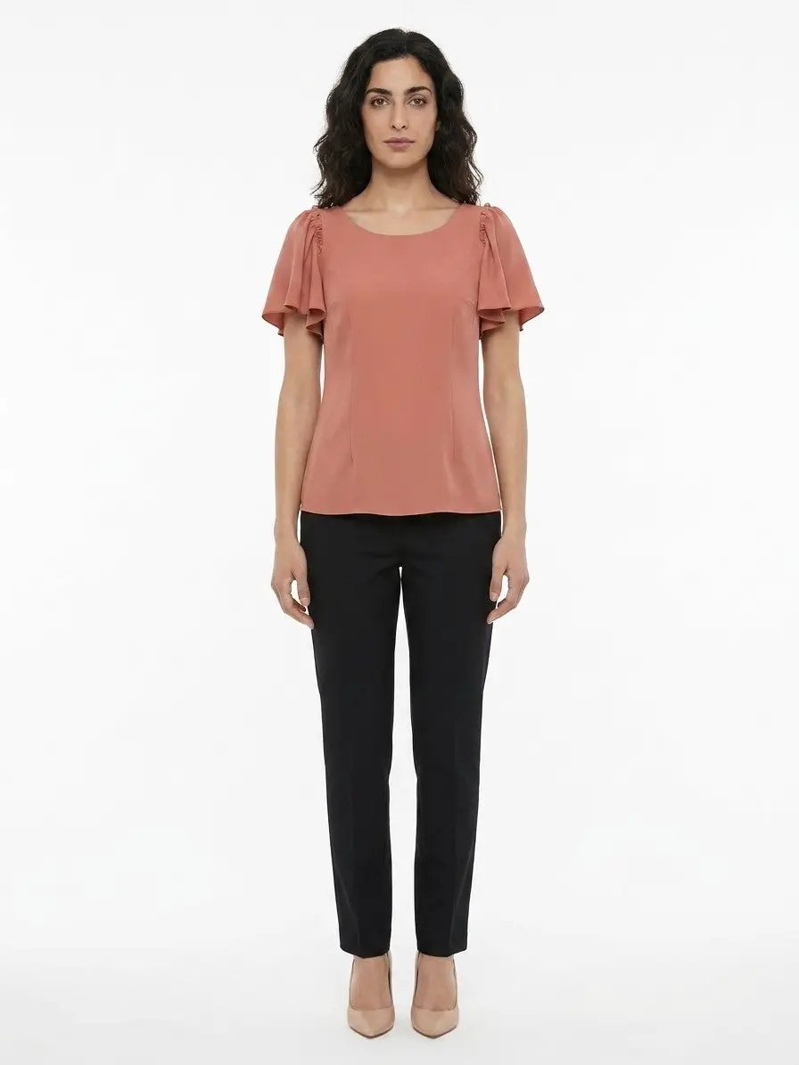 Dolce &amp; Gabbana Sample Sale | Dolce &amp; Gabbana Orange Acetate Blouse - | Designer outlet