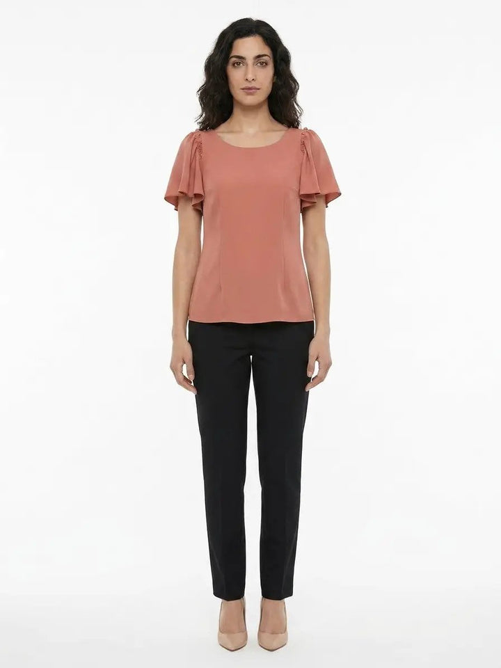Dolce &amp; Gabbana Sample Sale | Dolce &amp; Gabbana Orange Acetate Blouse - | Designer outlet