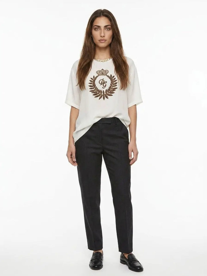 Dolce &amp; Gabbana Sample Sale | Dolce &amp; Gabbana White Silk T-Shirt - | Designer outlet