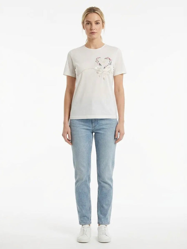 Dolce &amp; Gabbana Sample Sale | Dolce &amp; Gabbana White Silk T-Shirt - | Designer outlet