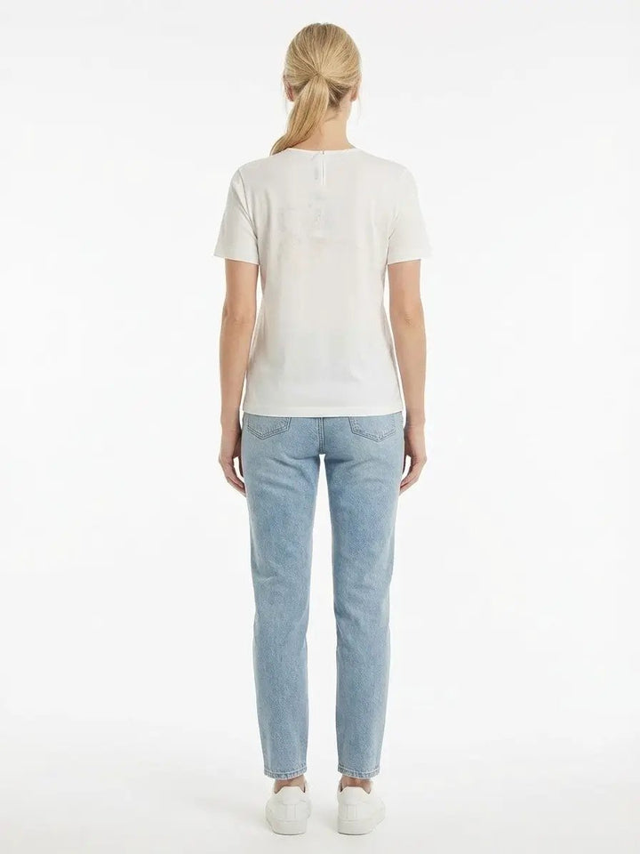 Dolce &amp; Gabbana Sample Sale | Dolce &amp; Gabbana White Silk T-Shirt - | Designer outlet