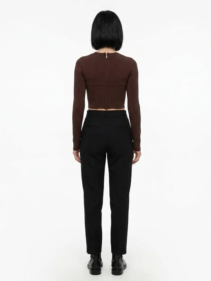 Dolce &amp; Gabbana Sample Sale | Dolce &amp; Gabbana Brown Elastane Long Sleeve T-Shirt - | Designer outlet