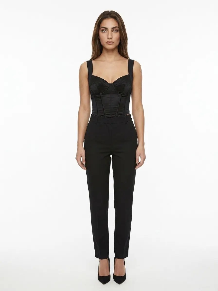 Dolce &amp; Gabbana Sample Sale | Dolce &amp; Gabbana Black Elastane Sleeveles T-Shirt - | Designer outlet