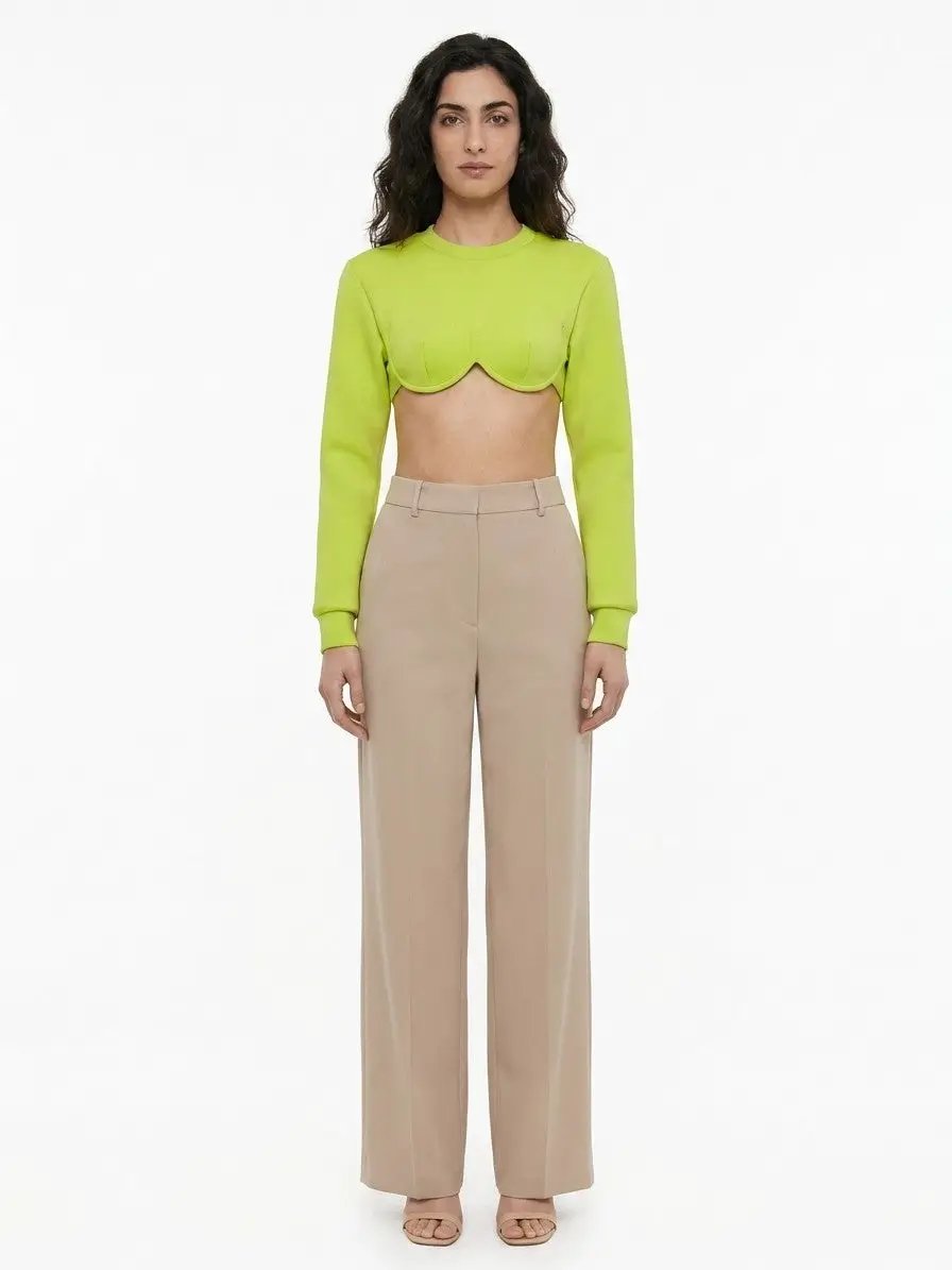 Dolce &amp; Gabbana Sample Sale | Dolce &amp; Gabbana Green Elastane Long Sleeve T-Shirt - | Designer outlet