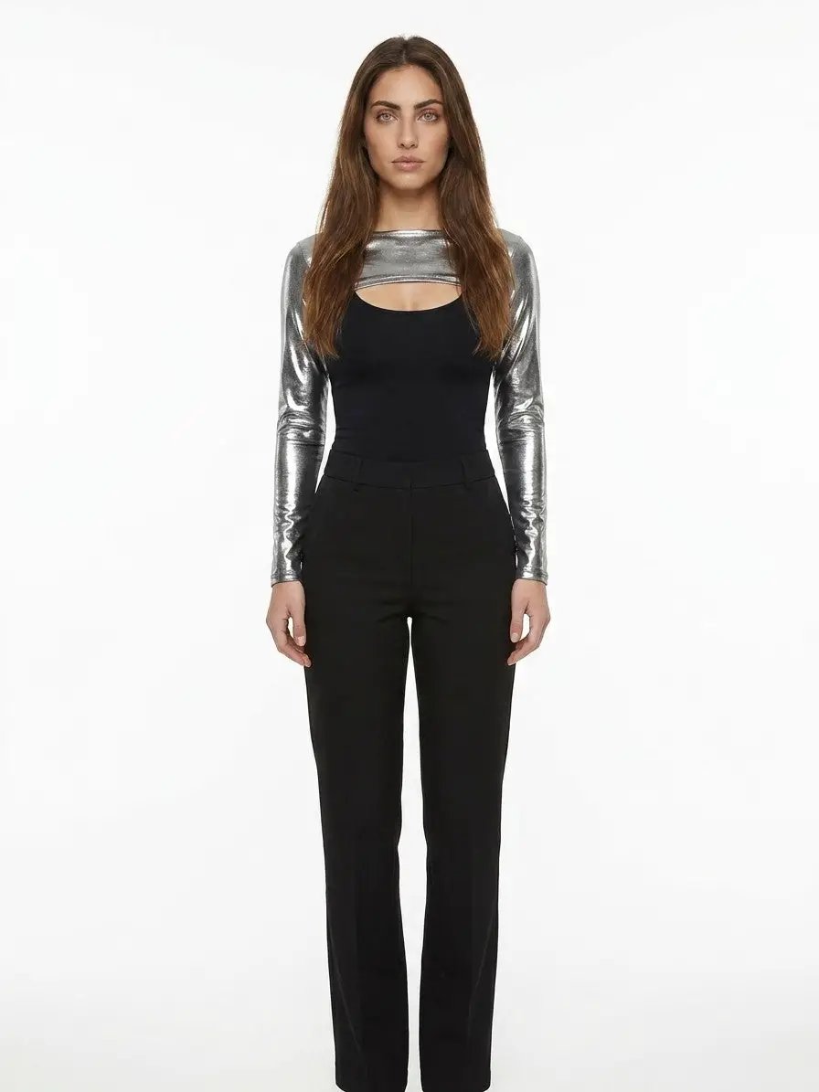 Dolce &amp; Gabbana Sample Sale | Dolce &amp; Gabbana Silver Elastane Casual Pants - | Designer outlet