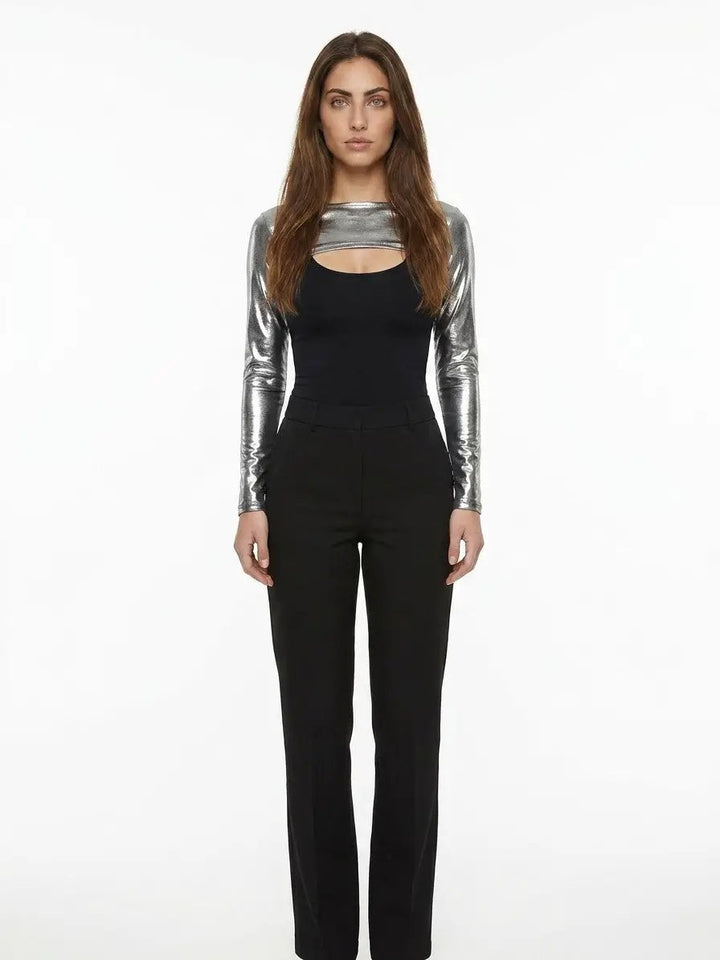 Dolce &amp; Gabbana Sample Sale | Dolce &amp; Gabbana Silver Elastane Casual Pants - | Designer outlet