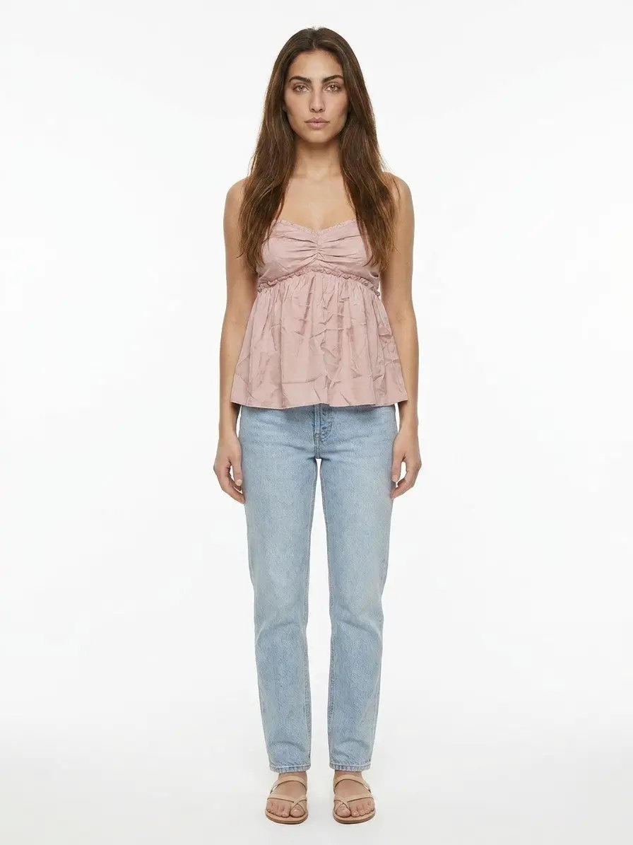 Dolce &amp; Gabbana Sample Sale | Dolce &amp; Gabbana Pink Silk Sleeveles T-Shirt - | Designer outlet