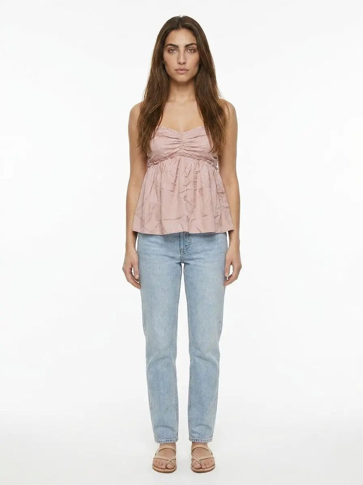 Dolce &amp; Gabbana Sample Sale | Dolce &amp; Gabbana Pink Silk Sleeveles T-Shirt - | Designer outlet