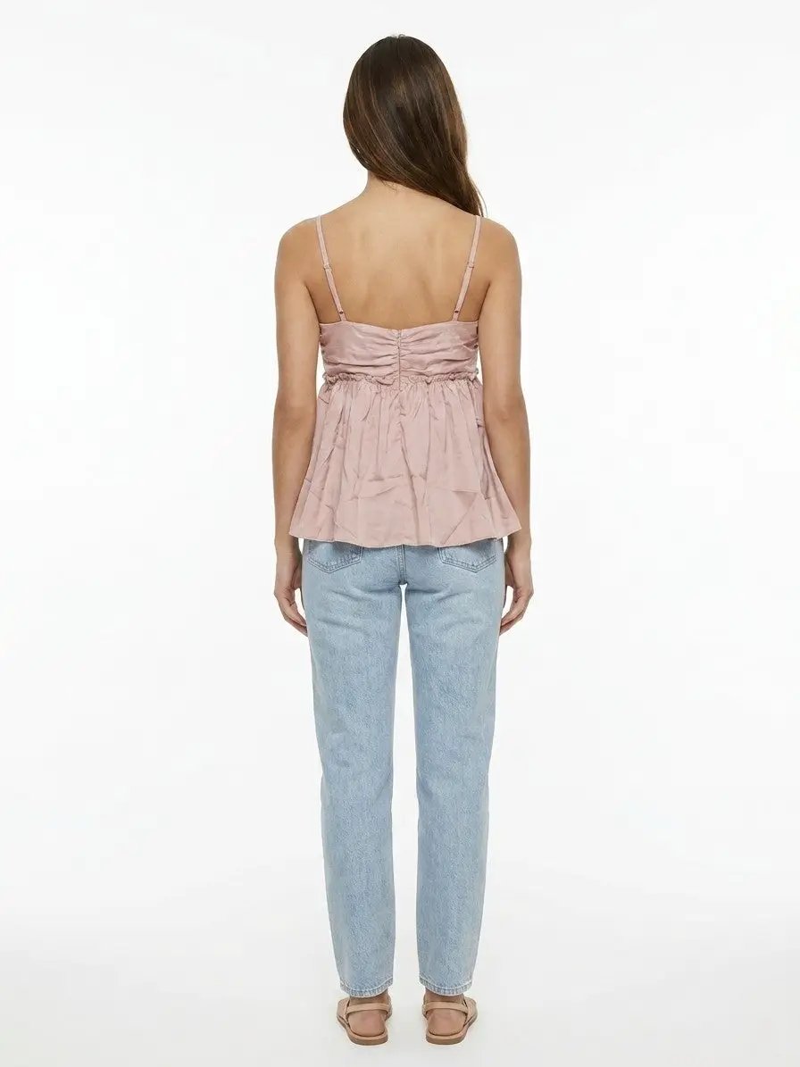 Dolce &amp; Gabbana Sample Sale | Dolce &amp; Gabbana Pink Silk Sleeveles T-Shirt - | Designer outlet