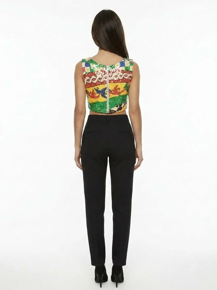 Dolce &amp; Gabbana Sample Sale | Dolce &amp; Gabbana Multicolor Polyester Sleeveles T-Shirt - | Designer outlet