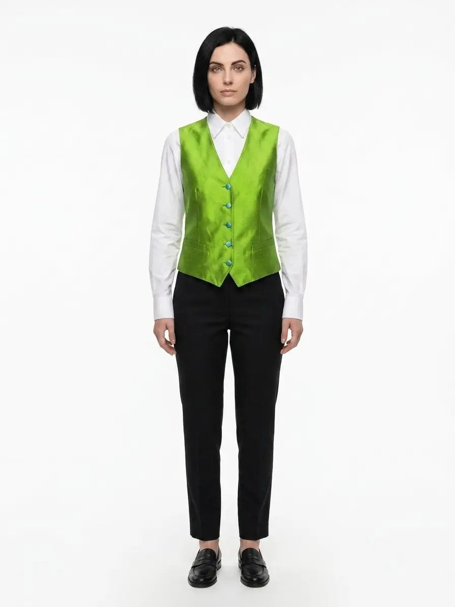 Dolce &amp; Gabbana Sample Sale | Dolce &amp; Gabbana Green Elastane Waistcoat - | Designer outlet