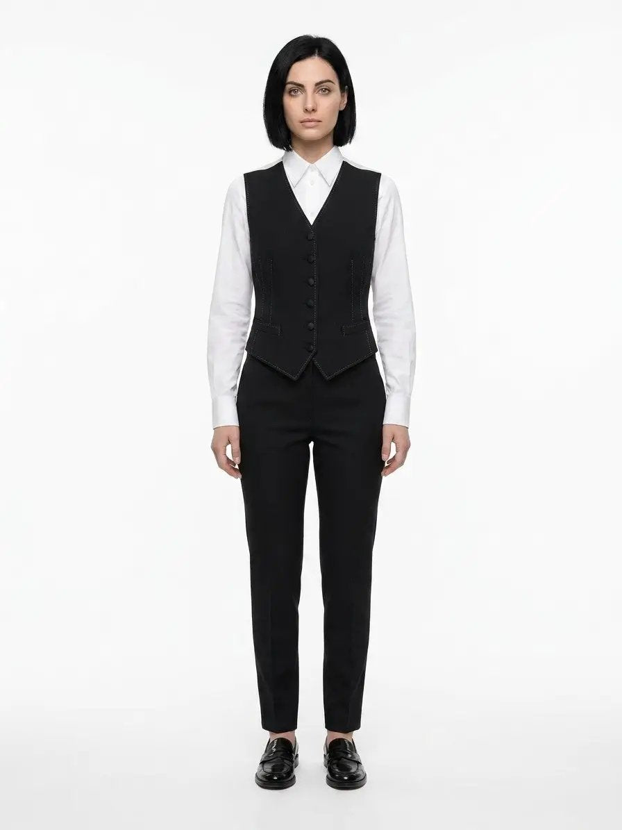 Dolce &amp; Gabbana Sample Sale | Dolce &amp; Gabbana Blue Elastane Waistcoat - | Designer outlet