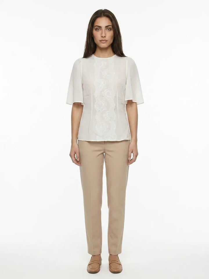 Dolce &amp; Gabbana Sample Sale | Dolce &amp; Gabbana White Silk Blouse - | Designer outlet