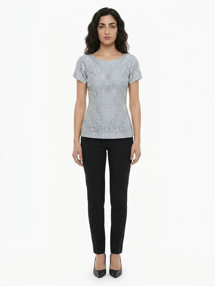 Dolce &amp; Gabbana Sample Sale | Dolce &amp; Gabbana Light Blue Polyamide Blouse - | Designer outlet