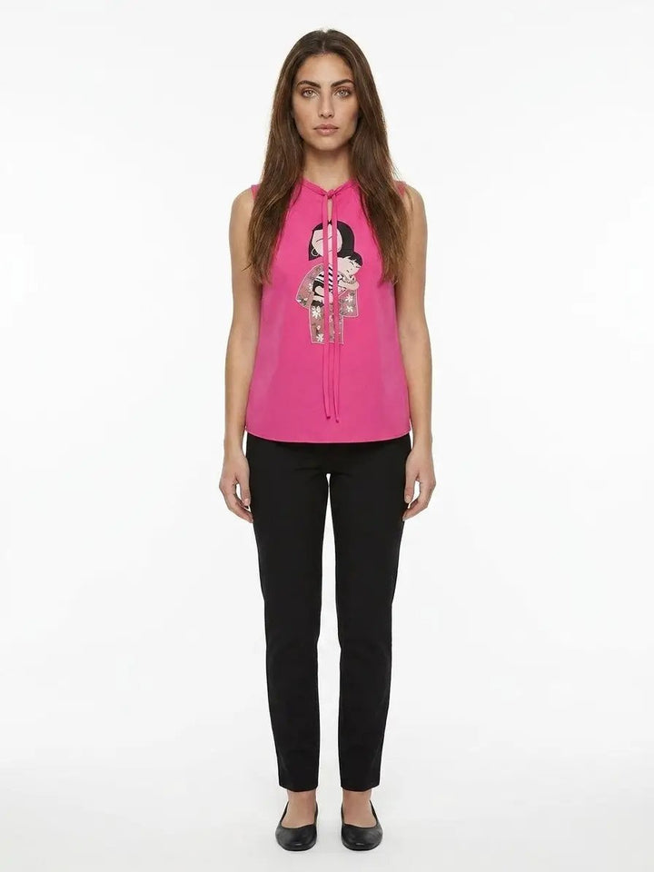 Dolce &amp; Gabbana Sample Sale | Dolce &amp; Gabbana Pink Elastane Sleeveles T-Shirt - | Designer outlet