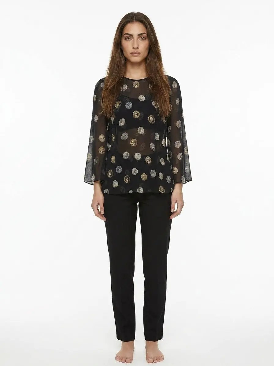 Dolce &amp; Gabbana Sample Sale | Dolce &amp; Gabbana Multicolor Silk Pattern Shirt - | Designer outlet