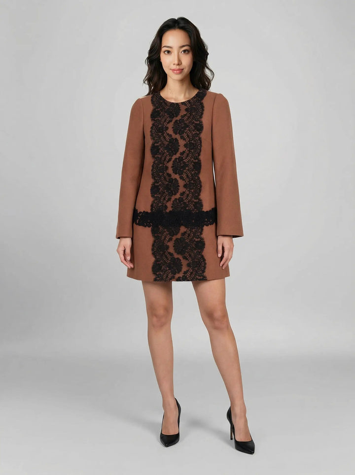 Dolce &amp; Gabbana Sample Sale | Dolce &amp; Gabbana Brown Elastane Casual Dress - | Designer outlet
