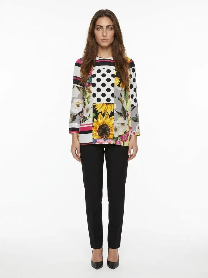 Dolce &amp; Gabbana Sample Sale | Dolce &amp; Gabbana Multicolor Elastane Pattern Shirt - | Designer outlet