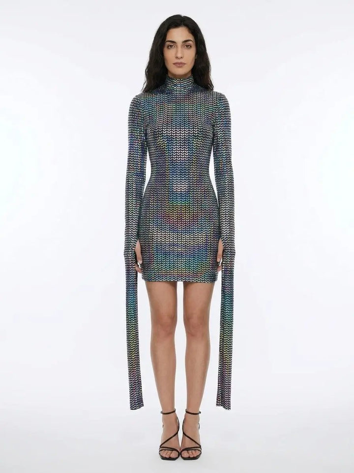 Dolce &amp; Gabbana Sample Sale | Dolce &amp; Gabbana Silver Elastane Cocktail Dress - | Designer outlet