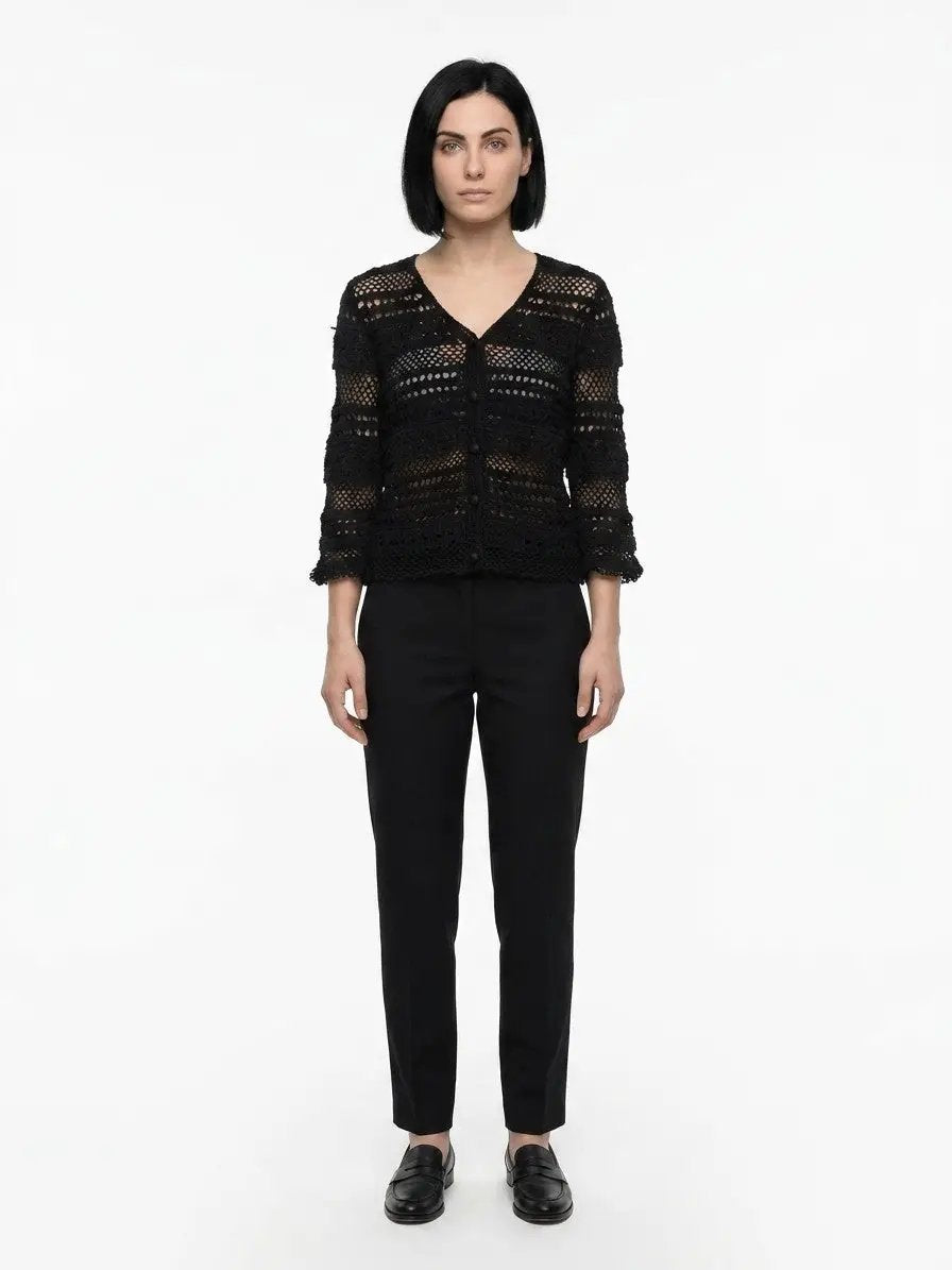 Dolce &amp; Gabbana Sample Sale | Dolce &amp; Gabbana Black Cotton Cardigan - | Designer outlet