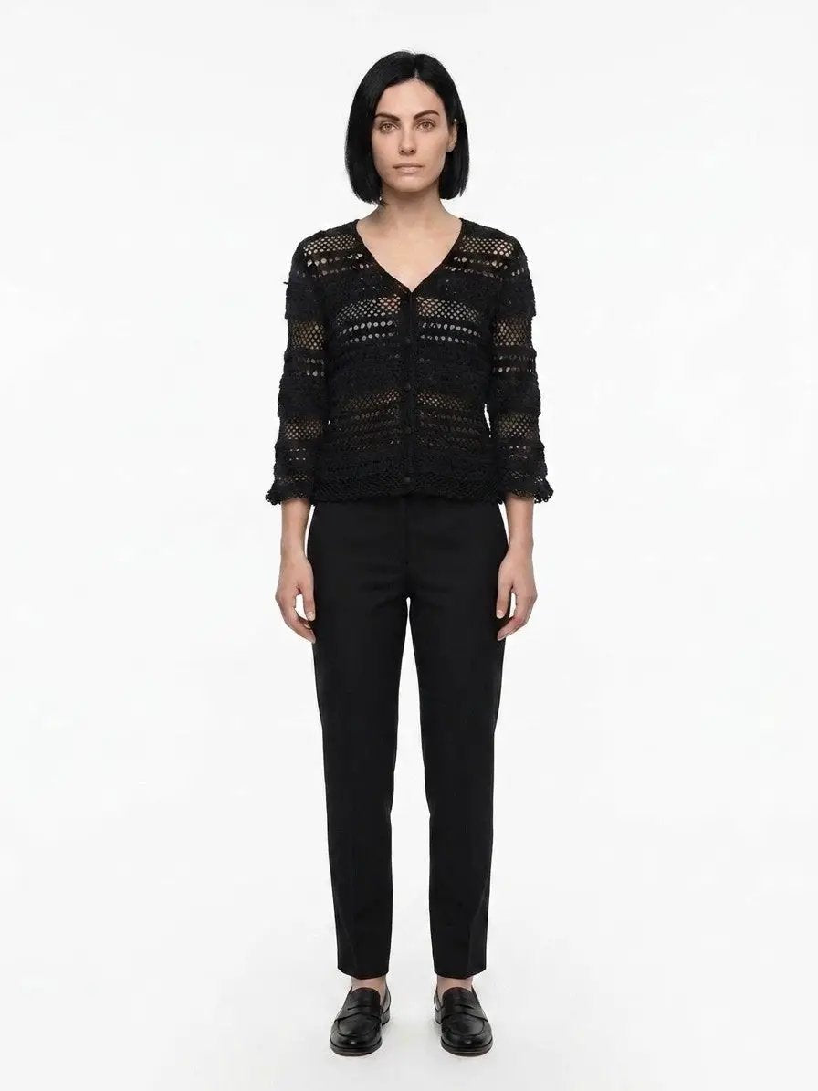 Dolce &amp; Gabbana Sample Sale | Dolce &amp; Gabbana Black Cotton Cardigan - | Designer outlet
