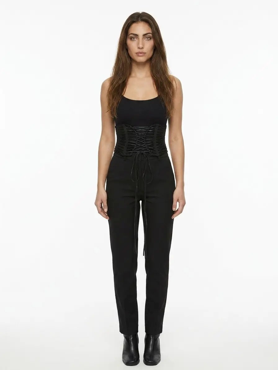 Dolce &amp; Gabbana Sample Sale | Dolce &amp; Gabbana Black Lambskin High-Waist Belt - | Designer outlet