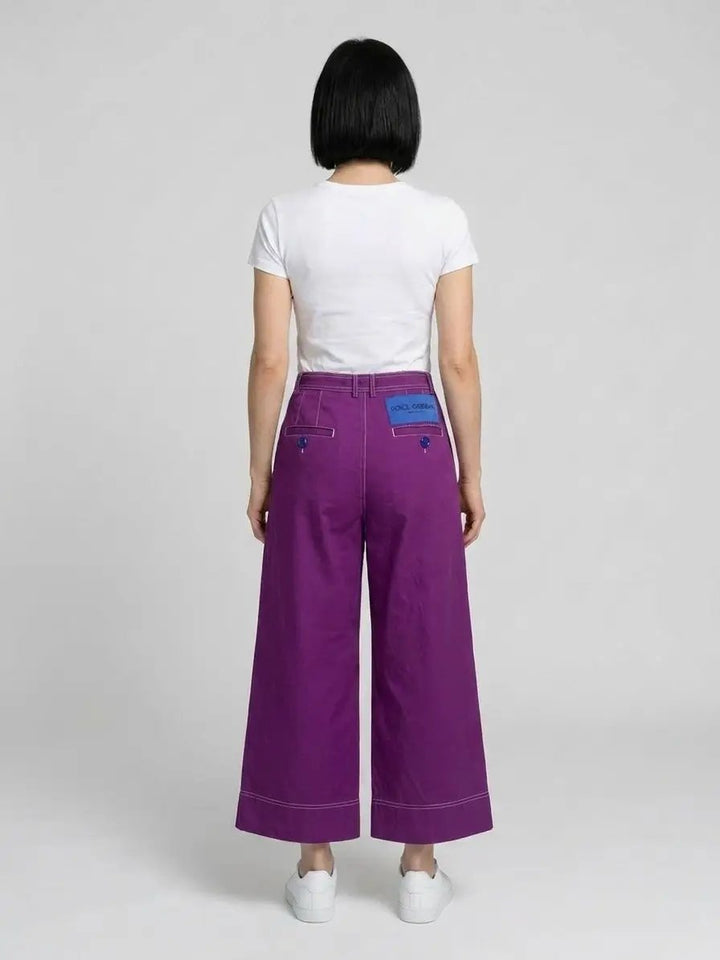 Dolce &amp; Gabbana Sample Sale | Dolce &amp; Gabbana Bicolor Cotton Casual Pants - | Designer outlet