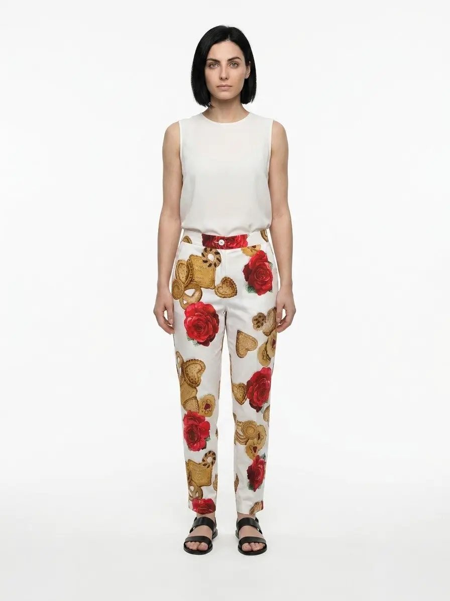 Dolce &amp; Gabbana Sample Sale | Dolce &amp; Gabbana Multicolor Cotton Casual Pants - | Designer outlet