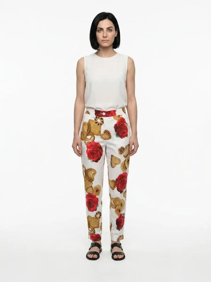 Dolce &amp; Gabbana Sample Sale | Dolce &amp; Gabbana Multicolor Cotton Casual Pants - | Designer outlet