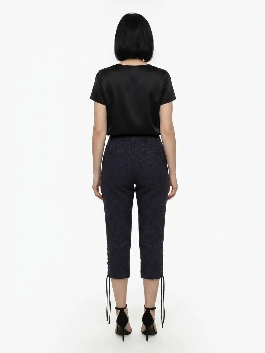 Dolce &amp; Gabbana Sample Sale | Dolce &amp; Gabbana Black Cotton Cropped Pants - | Designer outlet