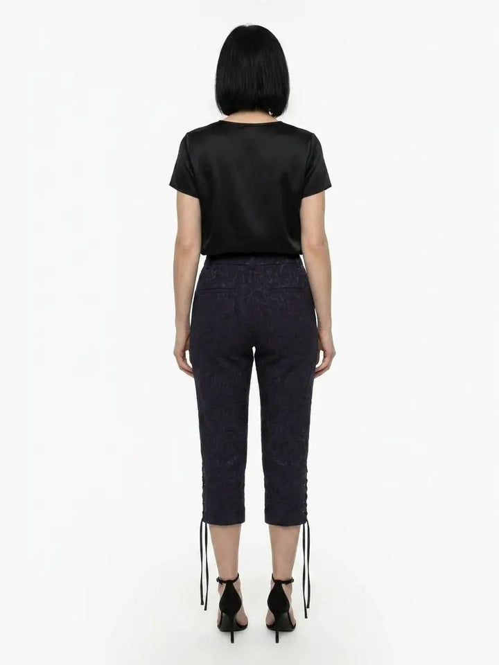 Dolce &amp; Gabbana Sample Sale | Dolce &amp; Gabbana Black Cotton Cropped Pants - | Designer outlet