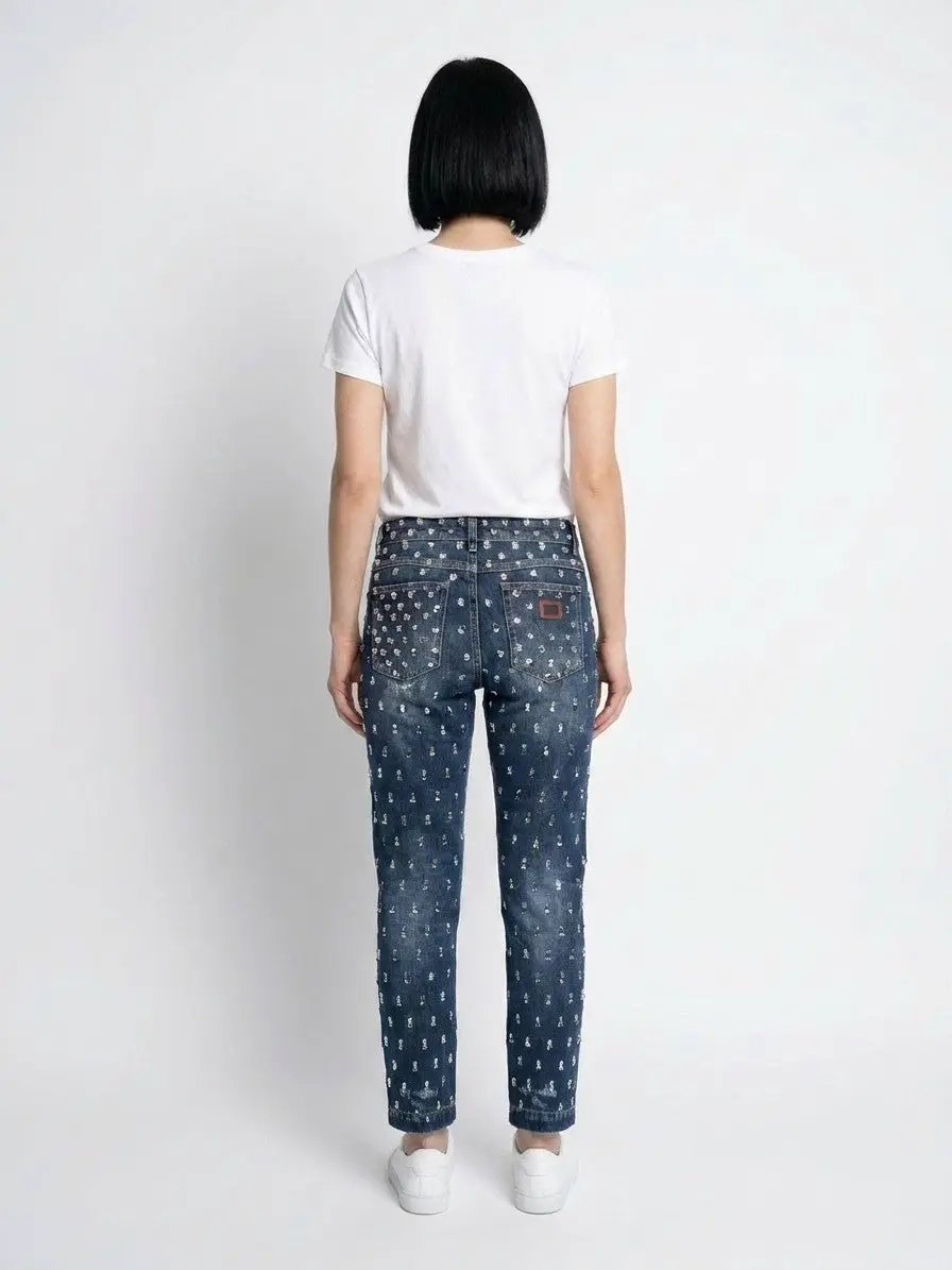 Dolce &amp; Gabbana Sample Sale | Dolce &amp; Gabbana Multicolor Cotton Boyfriend Jeans - | Designer outlet