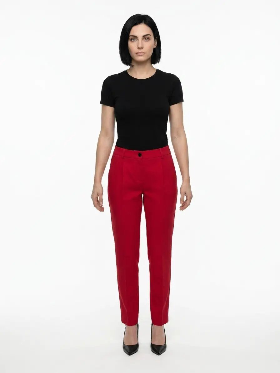 Dolce &amp; Gabbana Sample Sale | Dolce &amp; Gabbana Red Elastane Casual Pants - | Designer outlet