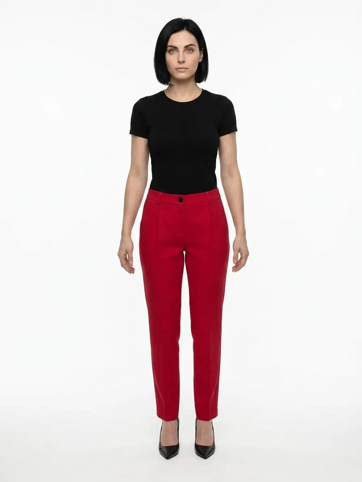 Dolce &amp; Gabbana Sample Sale | Dolce &amp; Gabbana Red Elastane Casual Pants - | Designer outlet