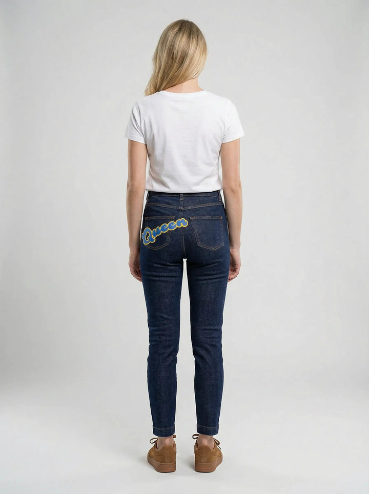 Dolce &amp; Gabbana Sample Sale | Dolce &amp; Gabbana Navy Blue Cotton Skinny Jeans - | Designer outlet