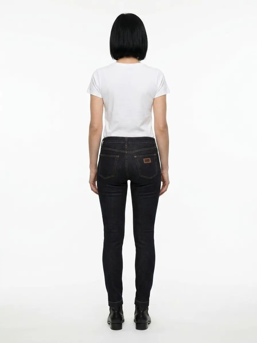 Dolce &amp; Gabbana Sample Sale | Dolce &amp; Gabbana Blue Cotton Skinny Jeans - | Designer outlet