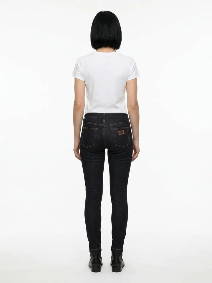Dolce &amp; Gabbana Sample Sale | Dolce &amp; Gabbana Blue Cotton Skinny Jeans - | Designer outlet
