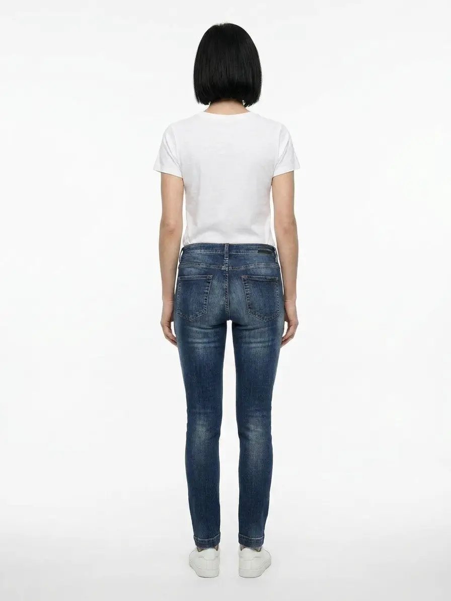 Dolce &amp; Gabbana Sample Sale | Dolce &amp; Gabbana Blue Cotton Skinny Jeans - | Designer outlet