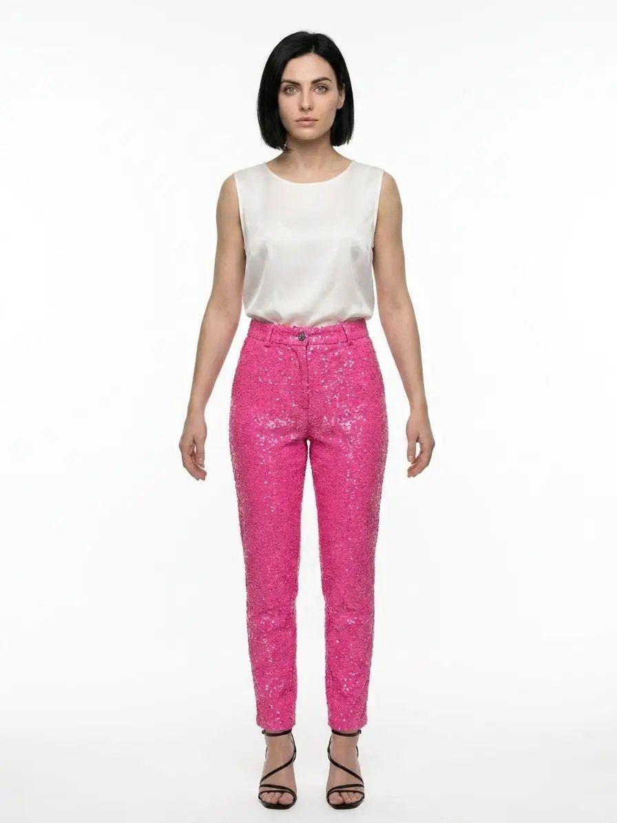 Dolce &amp; Gabbana Sample Sale | Dolce &amp; Gabbana Pink Elastane Casual Pants - | Designer outlet